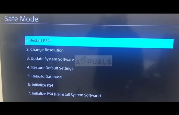 Restart PS4
