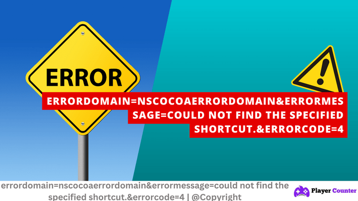 errordomain=nscocoaerrordomain&errormessage=could not find the specified shortcut.&errorcode=4