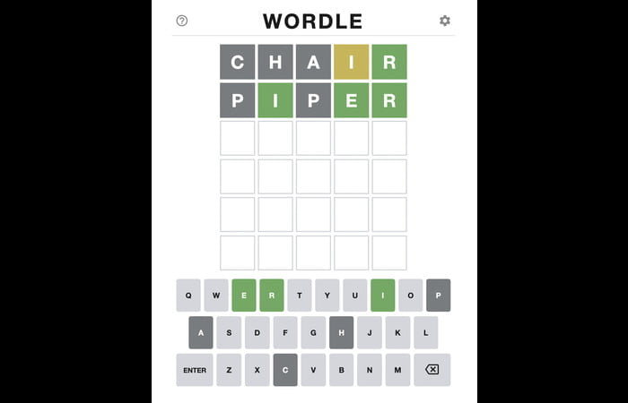 wordle gameplay